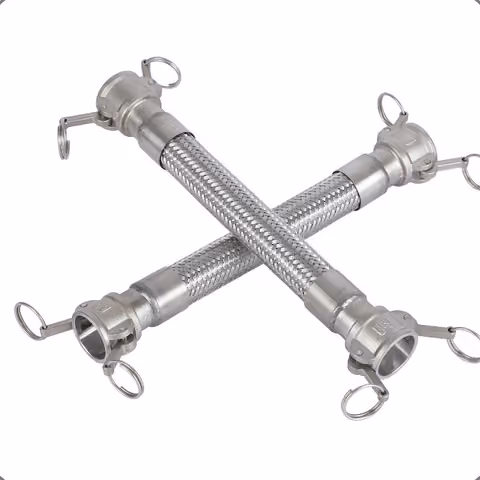 SS Quick-Coupling Corrugated Hose — FerruleX stainless steel fittings