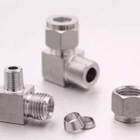 Compression Male Elbow Connector — FerruleX stainless steel fittings