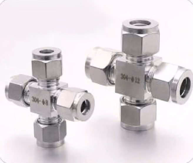 Compression Cross Fitting — FerruleX stainless steel fittings