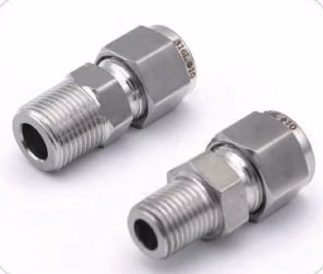 Ground Finish Tube to Male Connector — FerruleX stainless steel fittings
