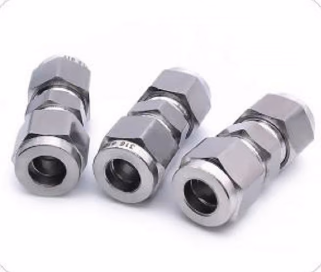 Ground Finish Straight Union — FerruleX stainless steel fittings