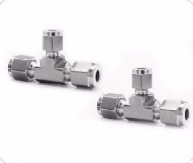Forged Compression Reducing Tee — FerruleX stainless steel fittings