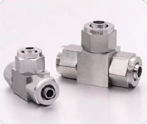 Quick-Screw Tee Connector — FerruleX stainless steel fittings