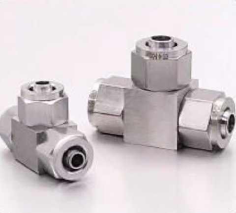 Quick-Screw Tee Connector — FerruleX stainless steel fittings
