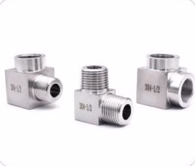 Male-Female Elbow Adapter — FerruleX stainless steel fittings