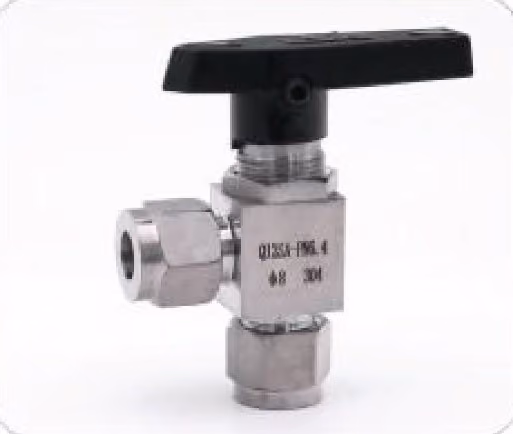 Angle Compression Ball Valve — FerruleX stainless steel fittings