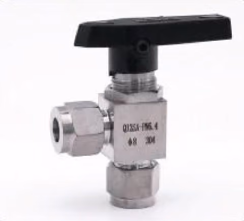 Angle Compression Ball Valve — FerruleX stainless steel fittings