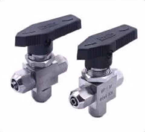 3-Way Quick-Screw Ball Valve — FerruleX stainless steel fittings