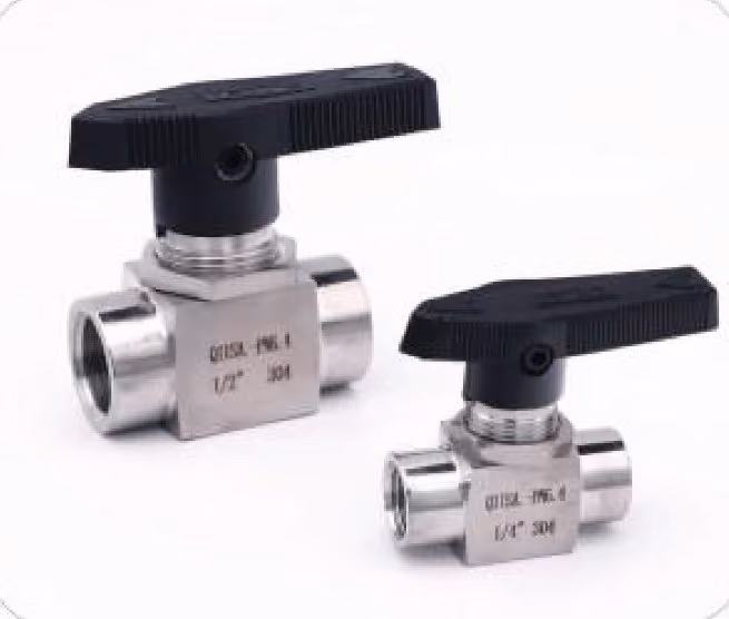 Female-threaded stainless steel ball valve — catalog sample