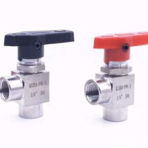 Angle Female Ball Valve — FerruleX stainless steel fittings