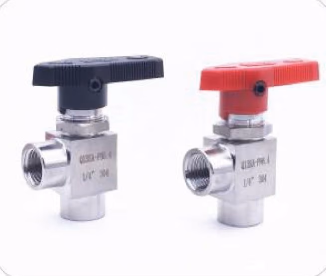 Angle Female Ball Valve — FerruleX stainless steel fittings