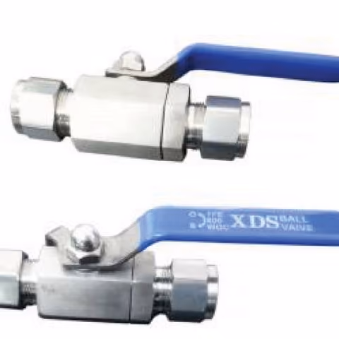 Long-Handle Hex Compression Ball Valve — FerruleX stainless steel fittings