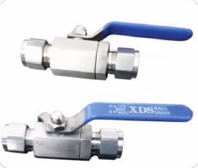 Long-Handle Hex Compression Ball Valve — FerruleX stainless steel fittings